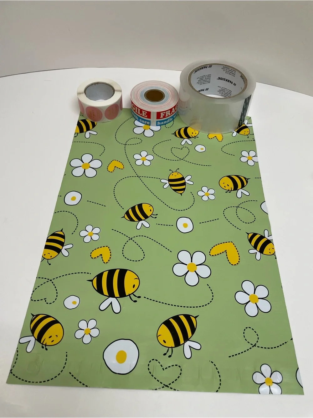 PolyMailer Bundle 15 Poly Mailers Tape Fragile Stickers Thank you Stickers